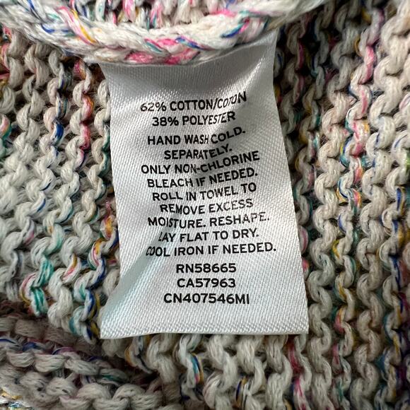 Caslon Distressed Knit Sweater Womens XL Boho Relaxed Contemporary Minimalist - Picture 9 of 12